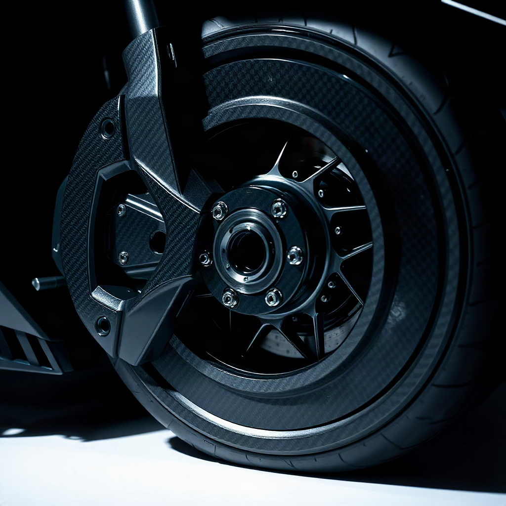 Detalhe técnico de roda automotiva